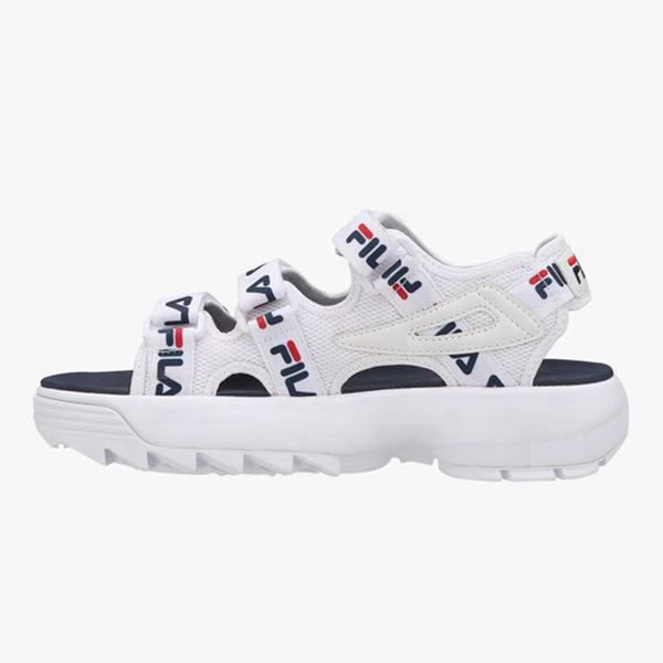 Sandalias Fila Hombre Blancas / Azul Marino - Disruptor Tapey Tape - España 097368NVH